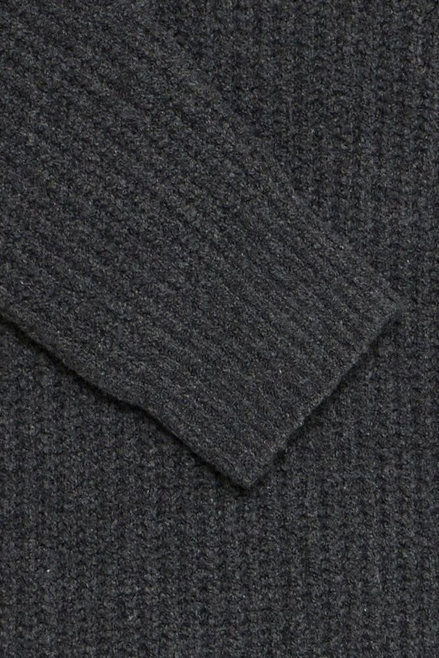 Casual Friday 20506028 Gahn 1 x 1 Rib Polo Knit 1806011 Charcoal Grey Melange
