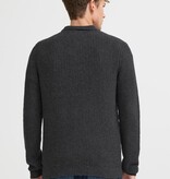 Casual Friday 20506028 Gahn 1 x 1 Rib Polo Knit 1806011 Charcoal Grey Melange