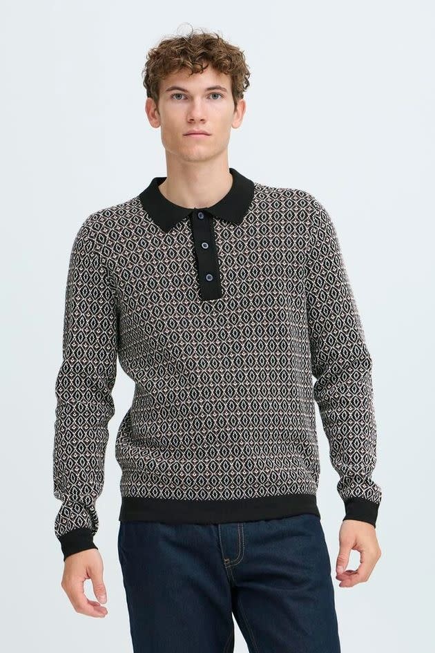 Casual Friday 20506036 Wik Jacquard Knit Black Beauty