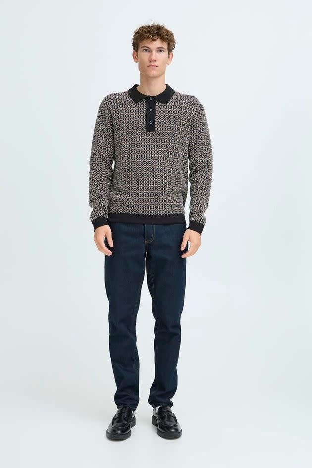 Casual Friday 20506036 Wik Jacquard Knit Black Beauty