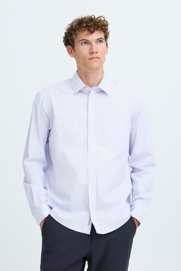 Casual Friday 20506050 Bjørn stripes L/S shirt Snow  White