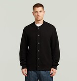 G-Star Honeycomb Structure Cardigan Knit Dark Black