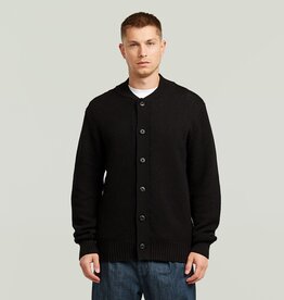 G-Star Honeycomb Structure Cardigan Knit Dark Black