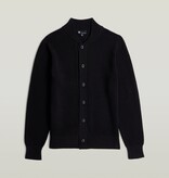 G-Star Honeycomb Structure Cardigan Knit Dark Black