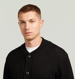 G-Star Honeycomb Structure Cardigan Knit Dark Black