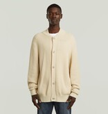 G-Star Honeycomb Structure Cardigan Knit Dark Talc