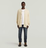 G-Star Honeycomb Structure Cardigan Knit Dark Talc