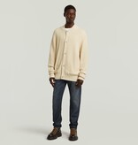 G-Star Honeycomb Structure Cardigan Knit Dark Talc