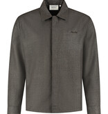 Pure Path 25030203 Oxford Melange Overshirt Dark Brown