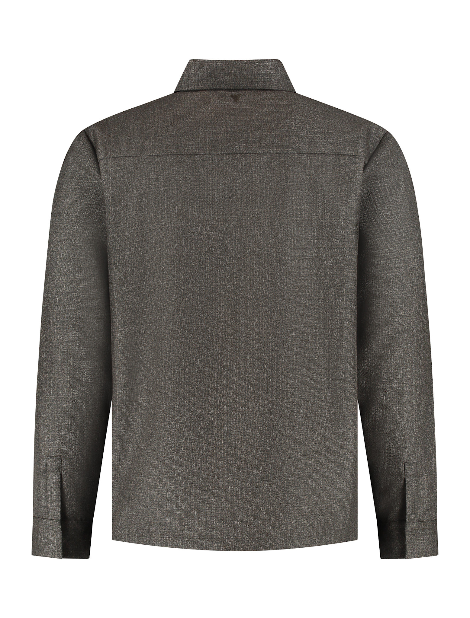 Pure Path 25030203 Oxford Melange Overshirt Dark Brown