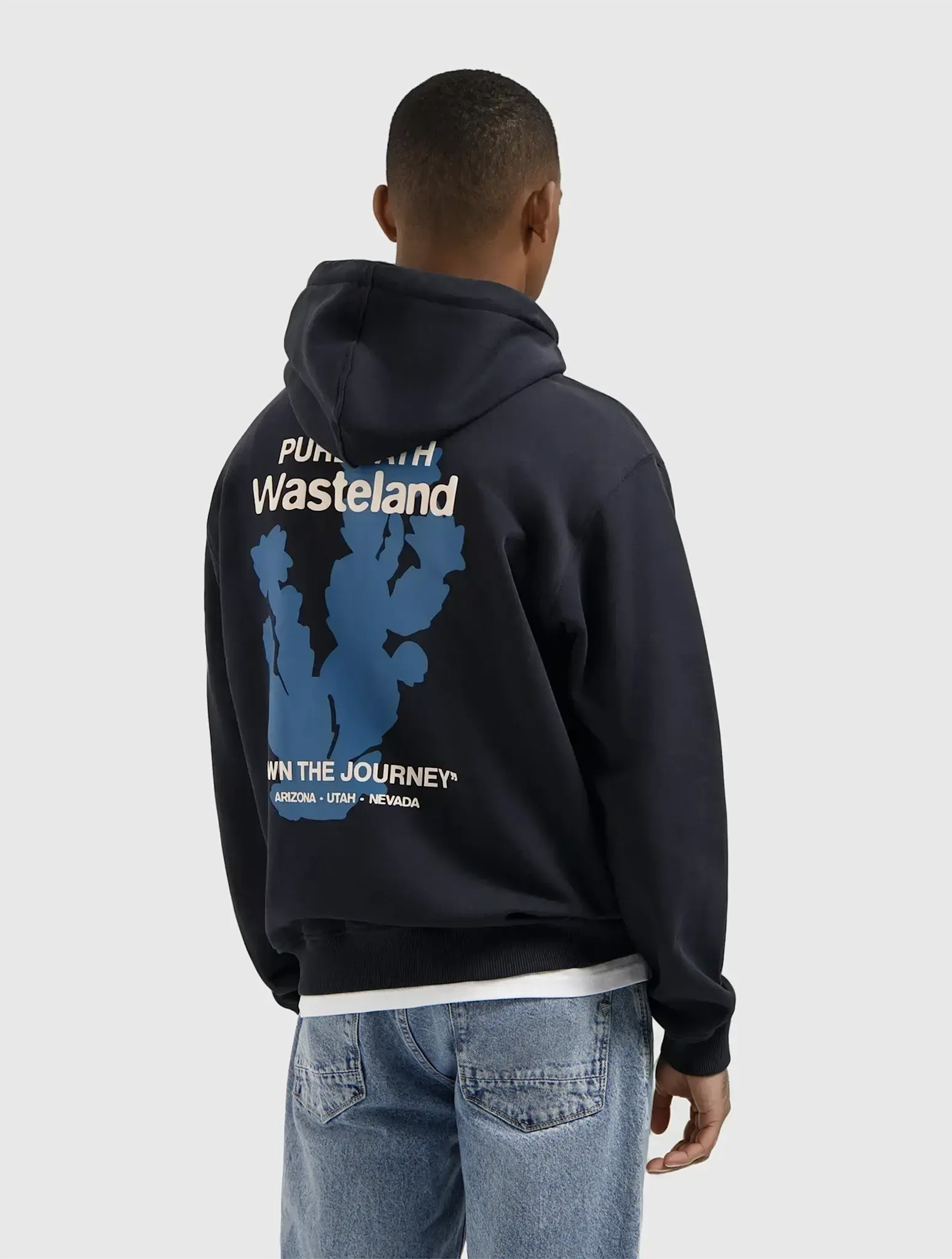 Pure Path 25030304 Desert Wasteland Hooded Sweater Dark Navy