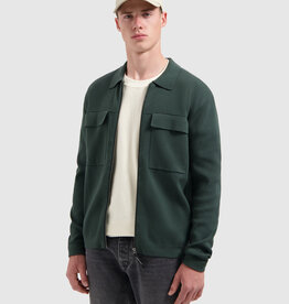 Pure Path 25030817 Heavy Zip Knit Dark Green