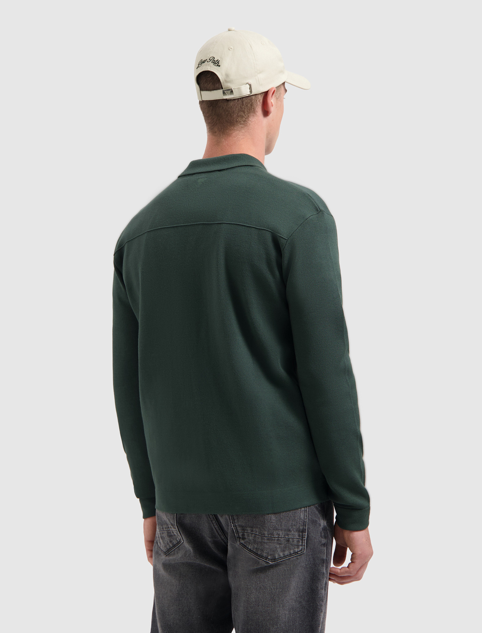 Pure Path 25030817 Heavy Zip Knit Dark Green