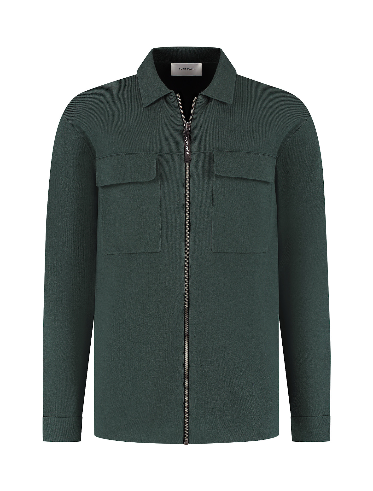 Pure Path 25030817 Heavy Zip Knit Dark Green