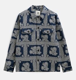 Anerkjendt Oscar Flower Overshirt 902244 Sky Captain