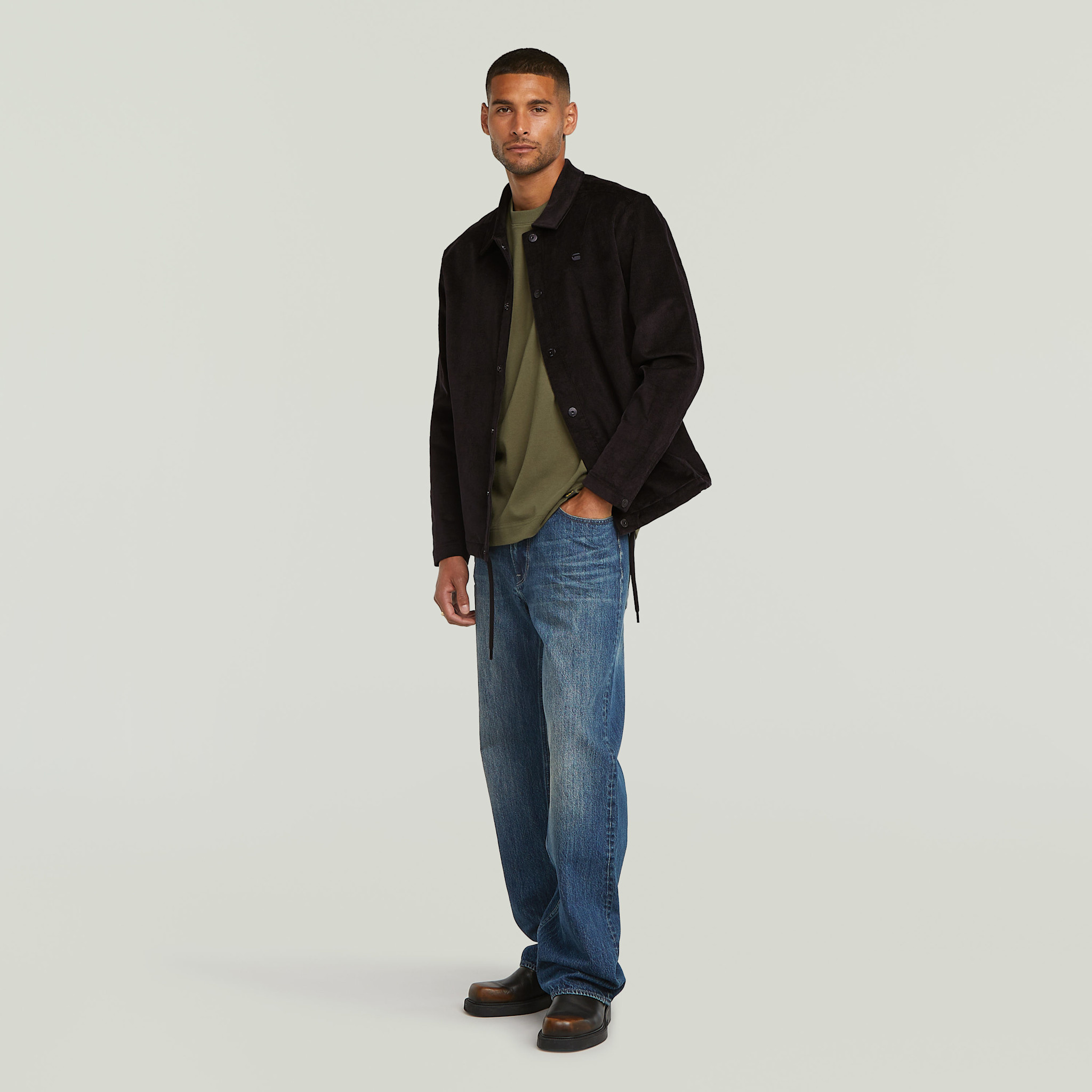 G-Star Corduroy Coach SW Jacket Dark Black