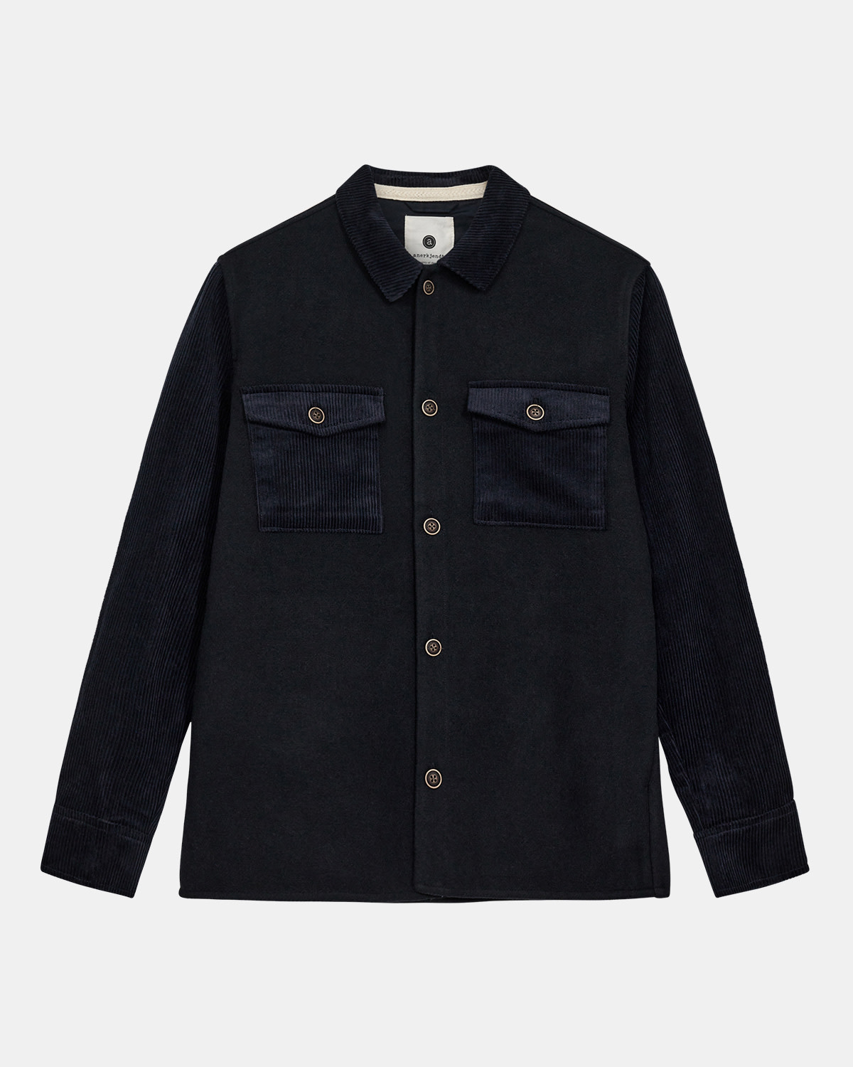 Anerkjendt Oscar Corduroy Mix Overshirt 902013 Sky Captain