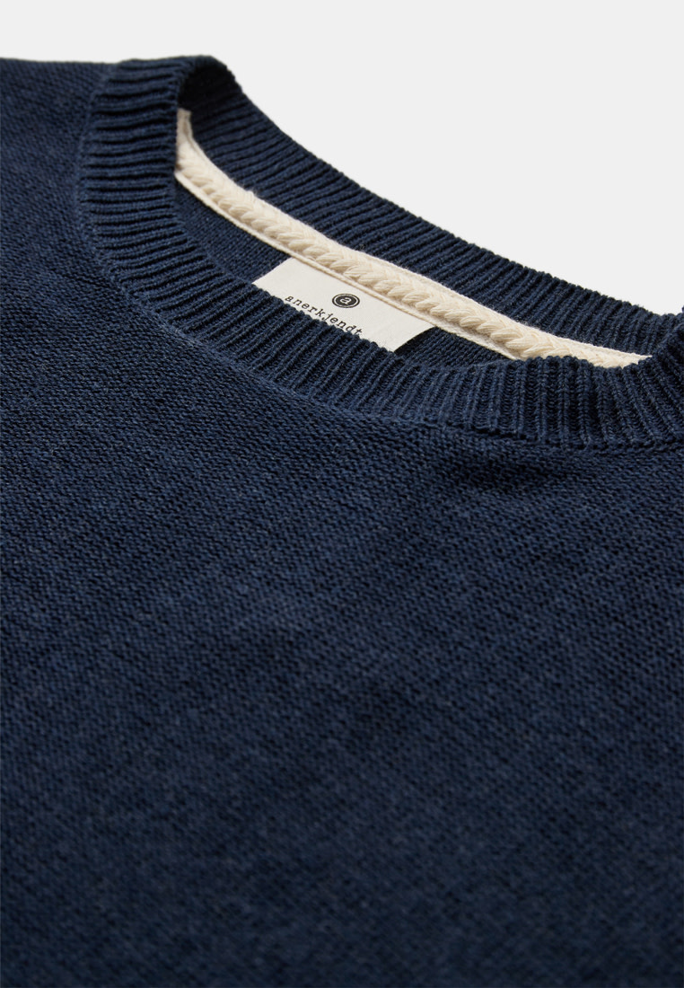 Anerkjendt Ebbe Cotton/Silk Knit 902182 Sky Captain