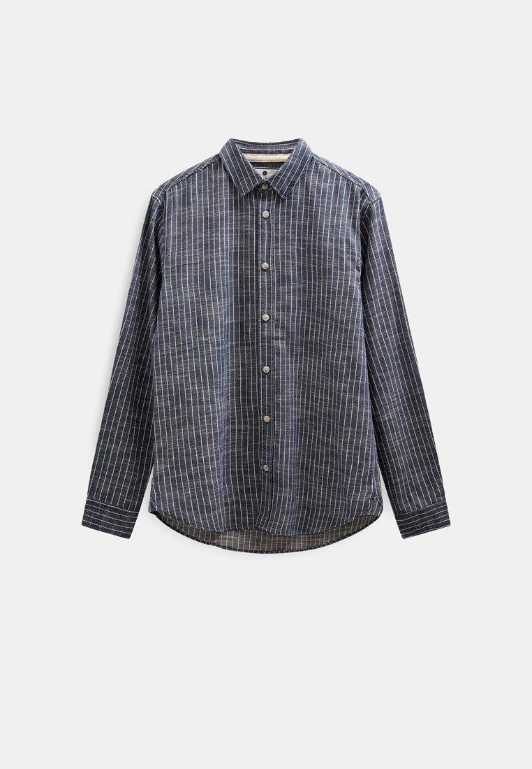 Anerkjendt Leif Stripe 2 L/S Shirt 902176 Sky Captain