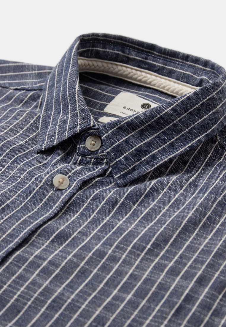 Anerkjendt Leif Stripe 2 L/S Shirt 902176 Sky Captain