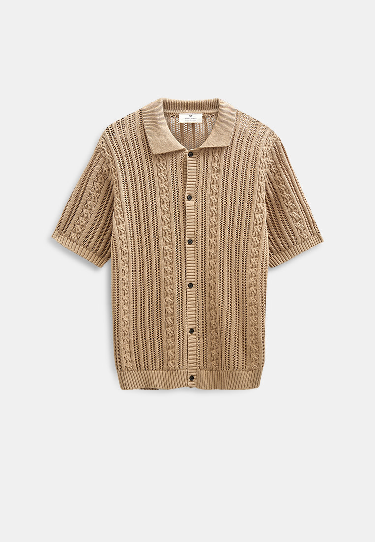 Anerkjendt Samuel Cable Knit 902222 Incense