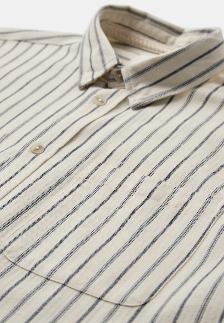 Anerkjendt Anerkjendt Lasse Stripe L/S Shirt 902178 Tofu