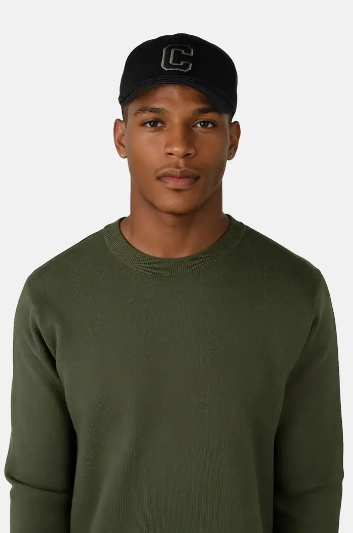 Ciszere Clark Knitted Crew Neck Knit Duffel Green