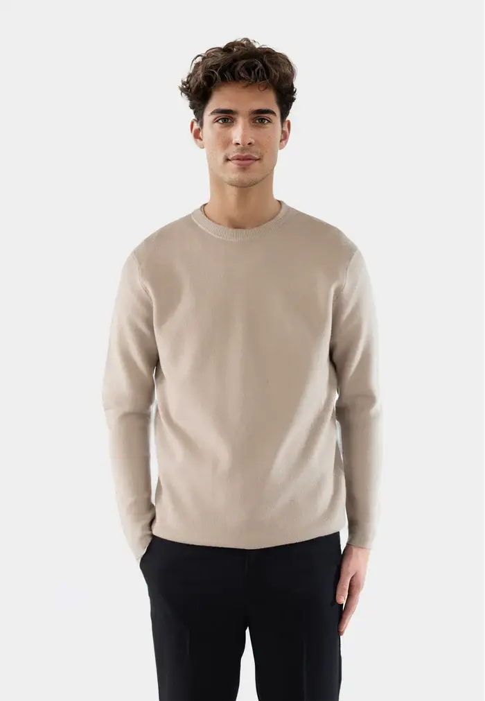 Ciszere Clark Knitted Crew Neck Knit Cappuccino Sand
