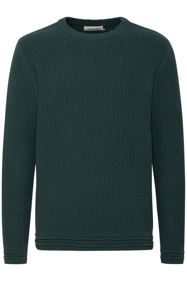 Casual Friday 20505295 Karl Structured Crew Neck Knit Darkest Spruce Green
