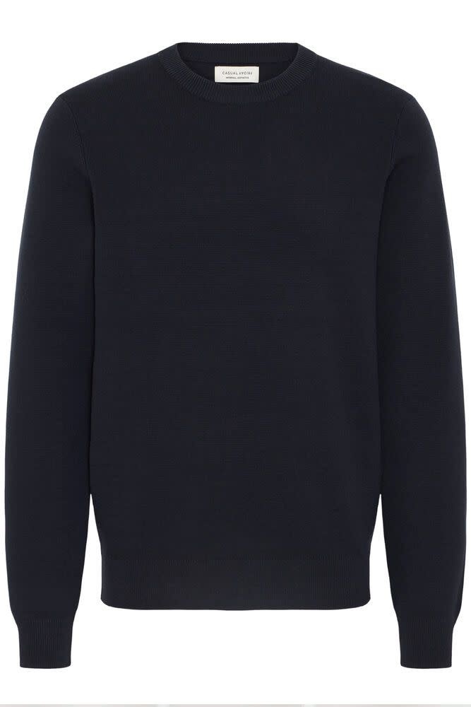 Casual Friday 20506022 Theo 0231 Milano Crew Neck Knit 194013 Dark Navy