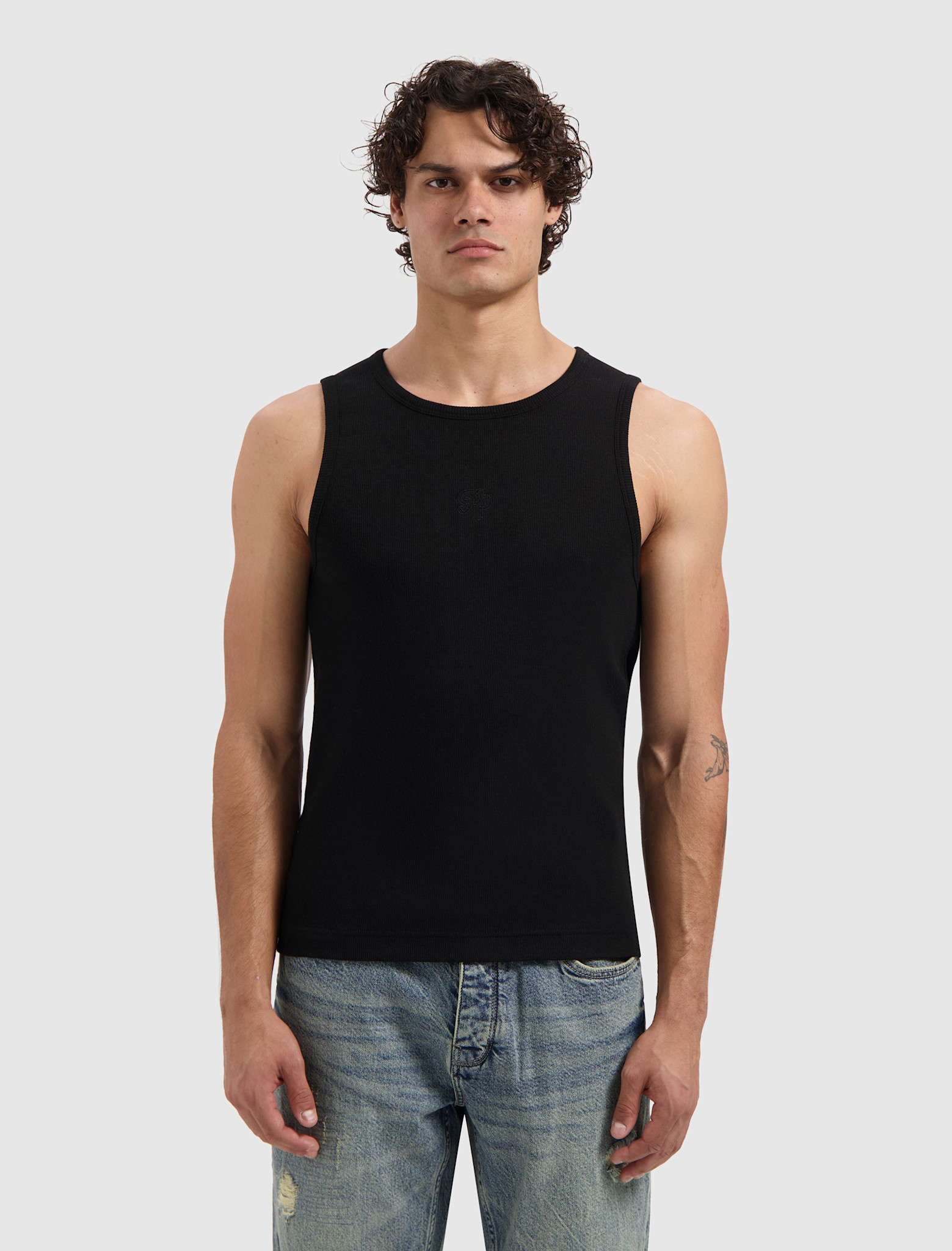 Pure Path 10122 Essential Initials Tanktop Black