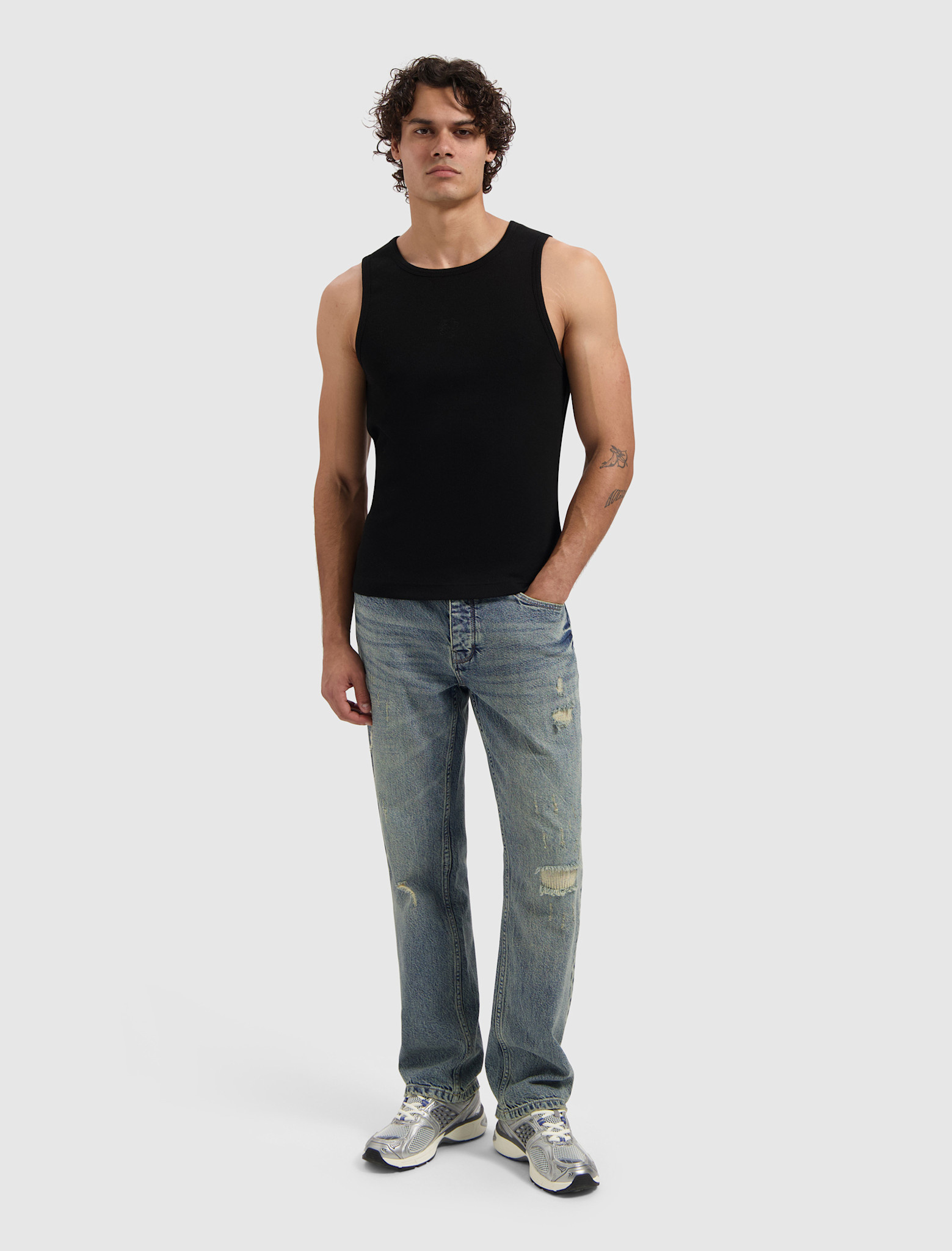Pure Path 10122 Essential Initials Tanktop Black
