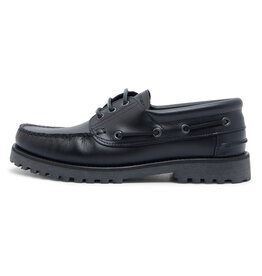 Garment Project Garment Project Ollie Boat Shoe Black Leather
