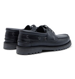 Garment Project  Ollie Boat Shoe Black Leather