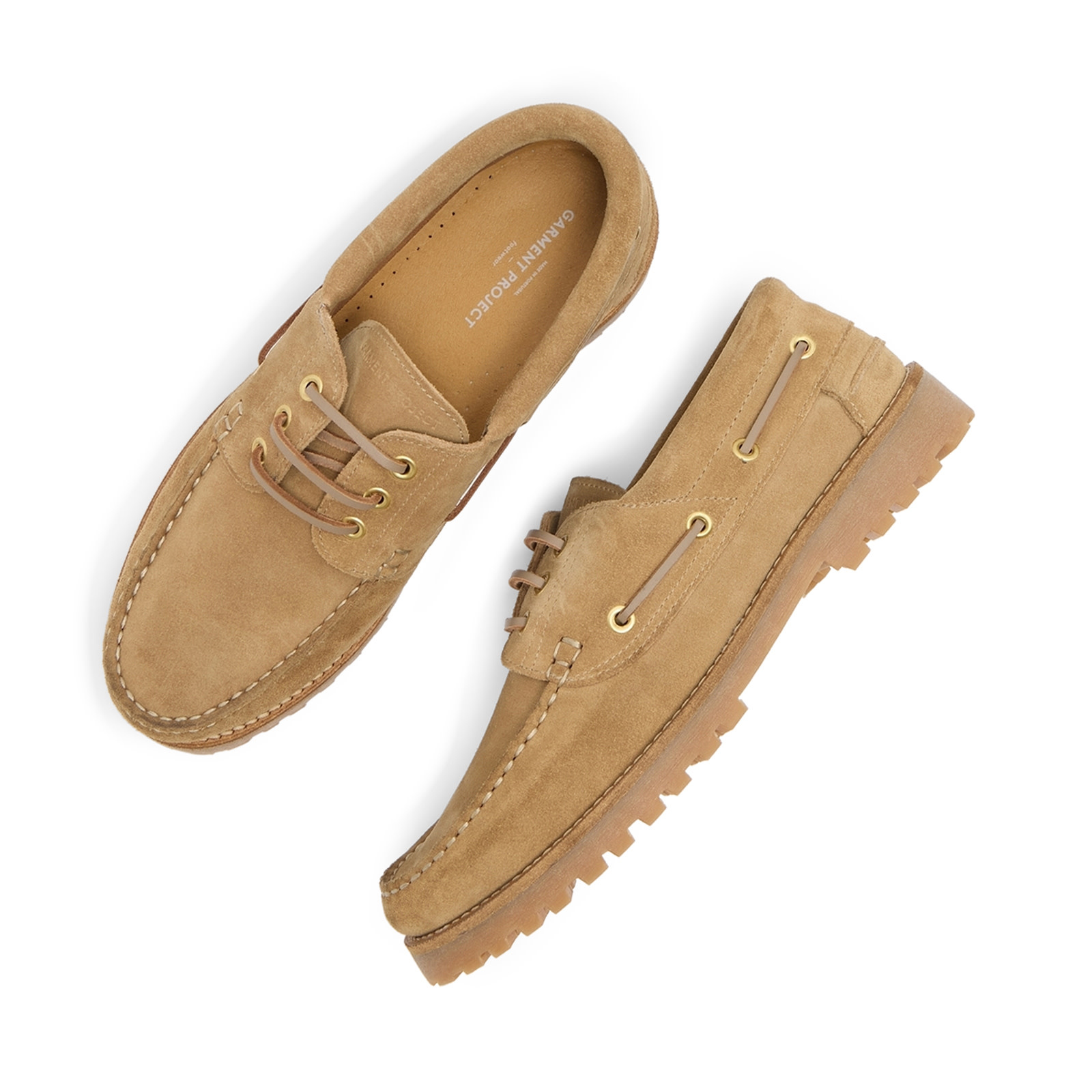 Garment Project Ollie Boat Shoe Earth Suede