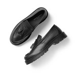 Garment Project Pete Loafer Textured Leather Black