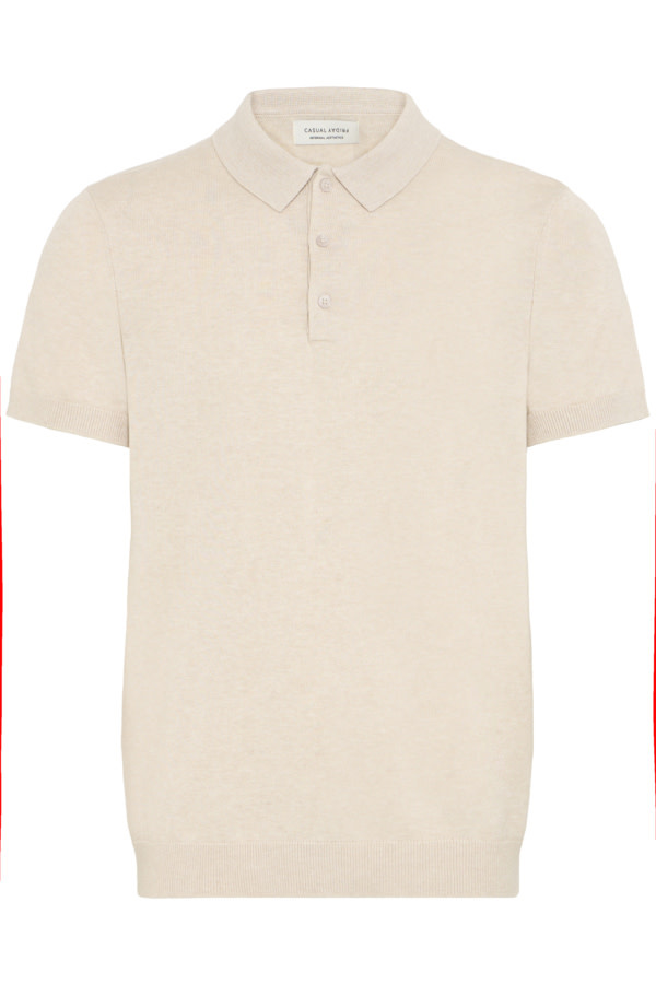 Casual Friday 20506131 Bells S/S Polo Knit 1209081 Summer Sand Melange