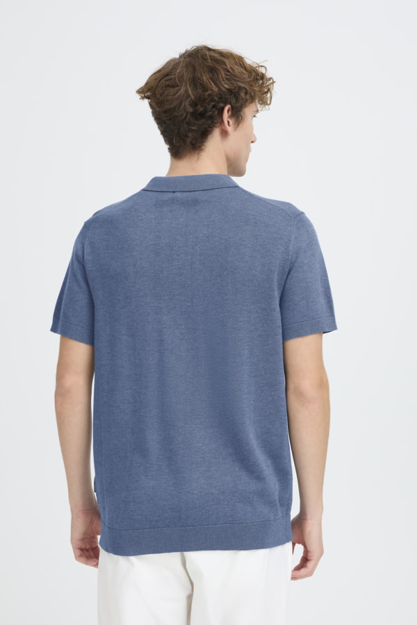 Casual Friday 20506131 Bells S/S Polo Knit 1840281 Bering Sea Melange