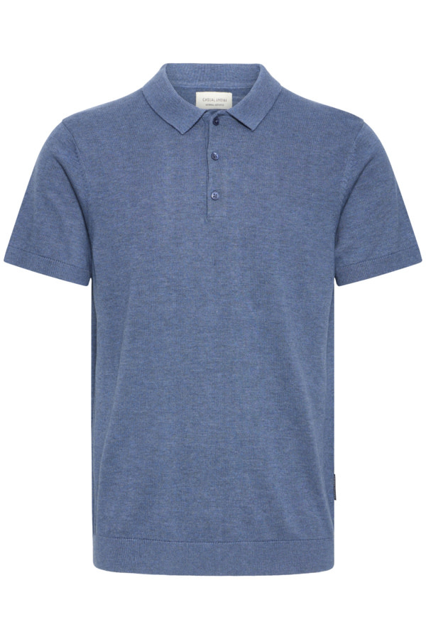 Casual Friday 20506131 Bells S/S Polo Knit 1840281 Bering Sea Melange