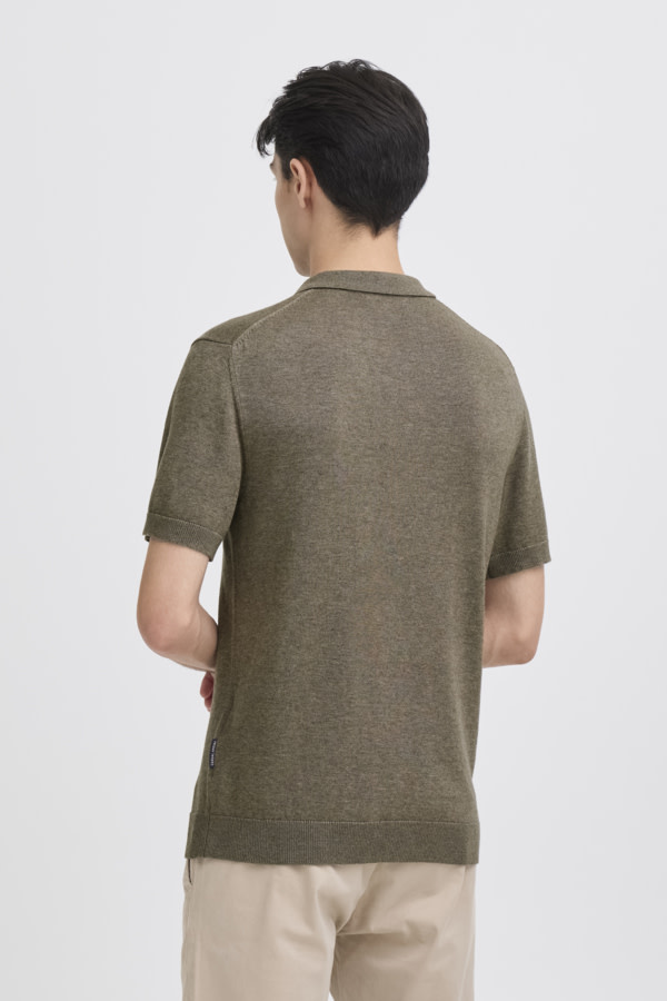 Casual Friday 20506131 Bells S/S Polo Knit 1908101 Major Brown Melange