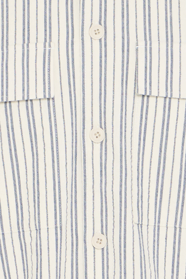Casual Friday 20506159 Wiberg Stripes L/S Shirt Jet Stream White