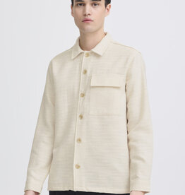 Casual Friday 20506167 Matt Structured Overshirt 110605 Jet Stream White