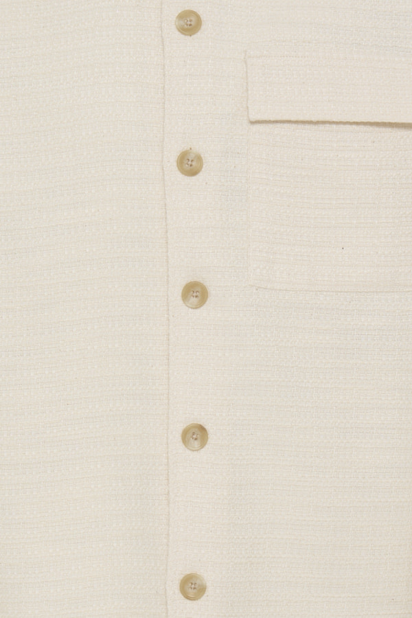 Casual Friday 20506167 Matt Structured Overshirt 110605 Jet Stream White