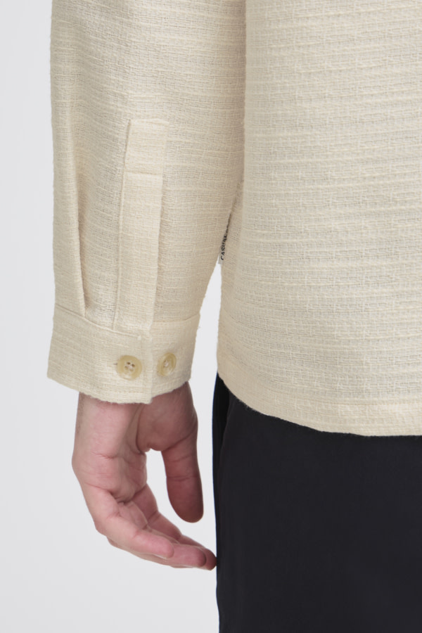 Casual Friday 20506167 Matt Structured Overshirt 110605 Jet Stream White