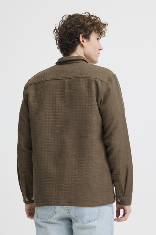 Casual Friday 20506167 Matt Structured Overshirt 181016 Cub Brown