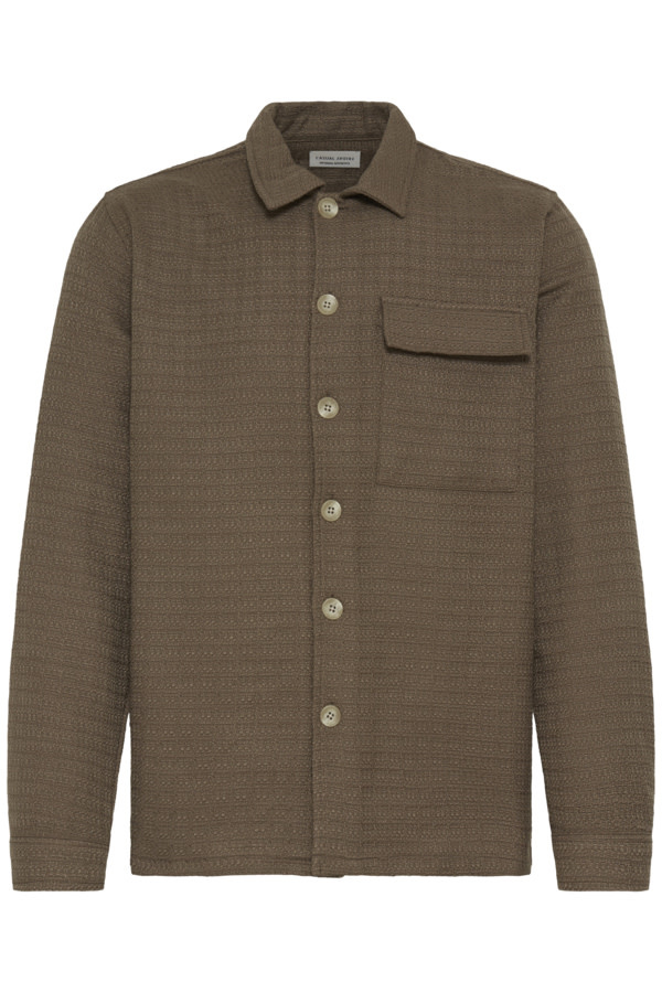 Casual Friday 20506167 Matt Structured Overshirt 181016 Cub Brown