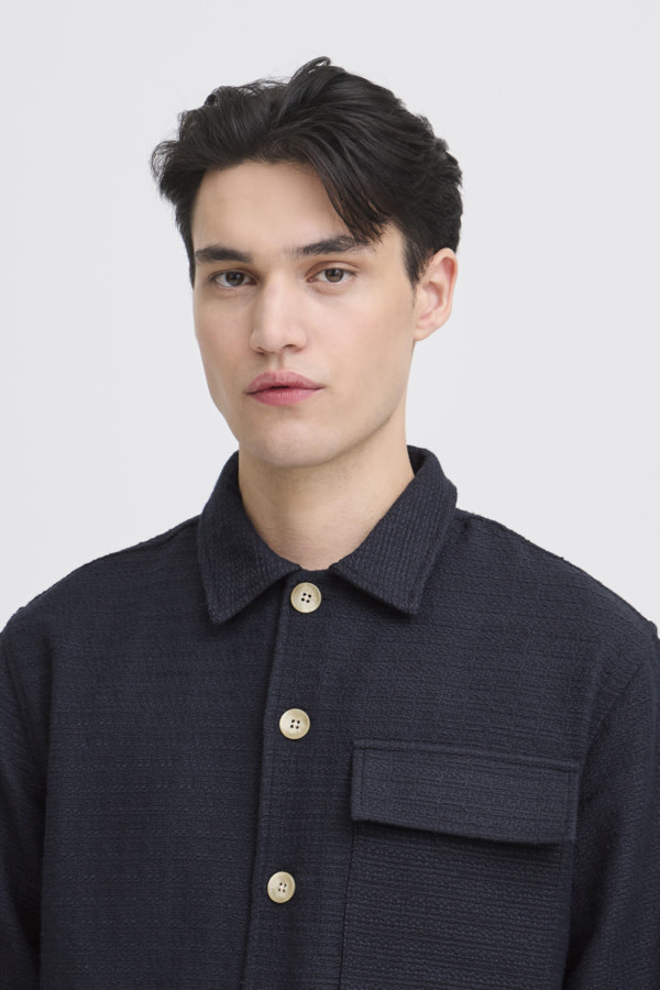 Casual Friday 20506167 Matt Structured Overshirt 194013 Dark Navy