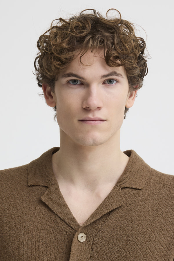 Casual Friday 20506174 Lindholm S/S Resort Knit 101816 Cub Brown