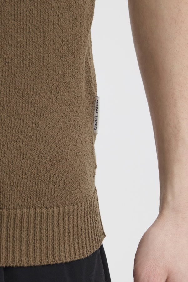 Casual Friday 20506174 Lindholm S/S Resort Knit 101816 Cub Brown