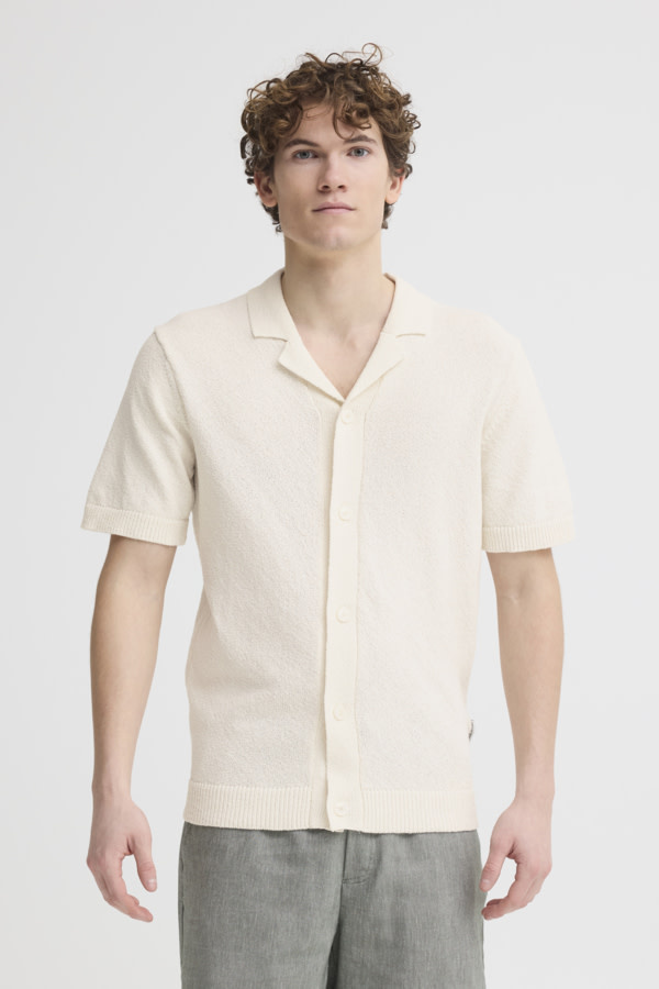 Casual Friday 20506174 Lindholm S/S Resort Knit 110605 Jet Stream White